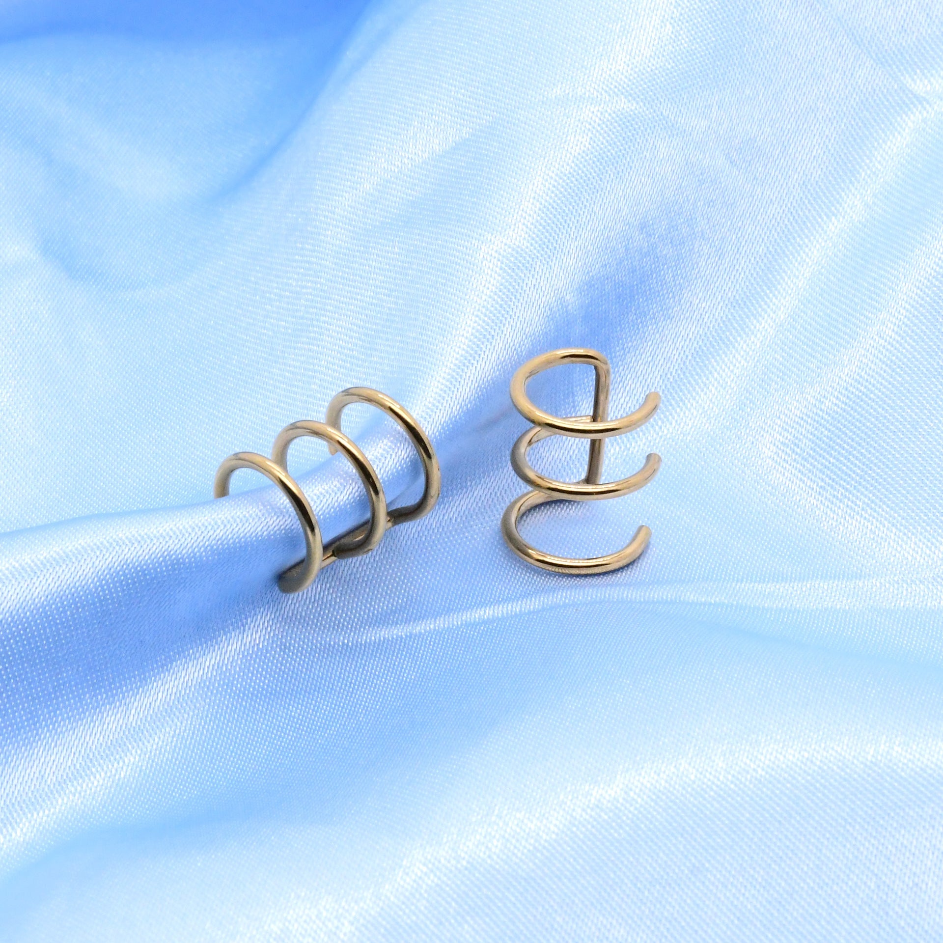 Stainless Steel Three-ring Bone Human Body Piercing Ear Clip