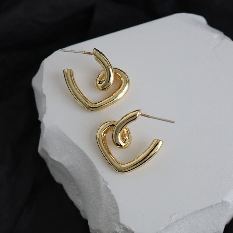 Women's Without Pierced Ears Frosty Style Gold Niche Design Ear Clip