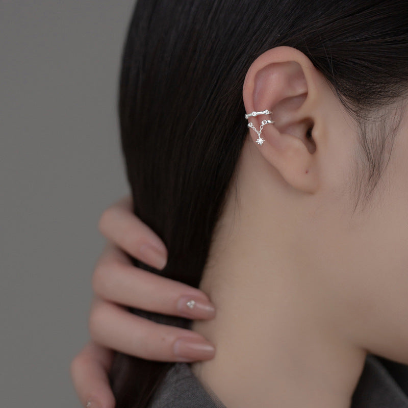 Embedded Star Without Pierced Female Temperament Personality Shining Starry Super Earrings