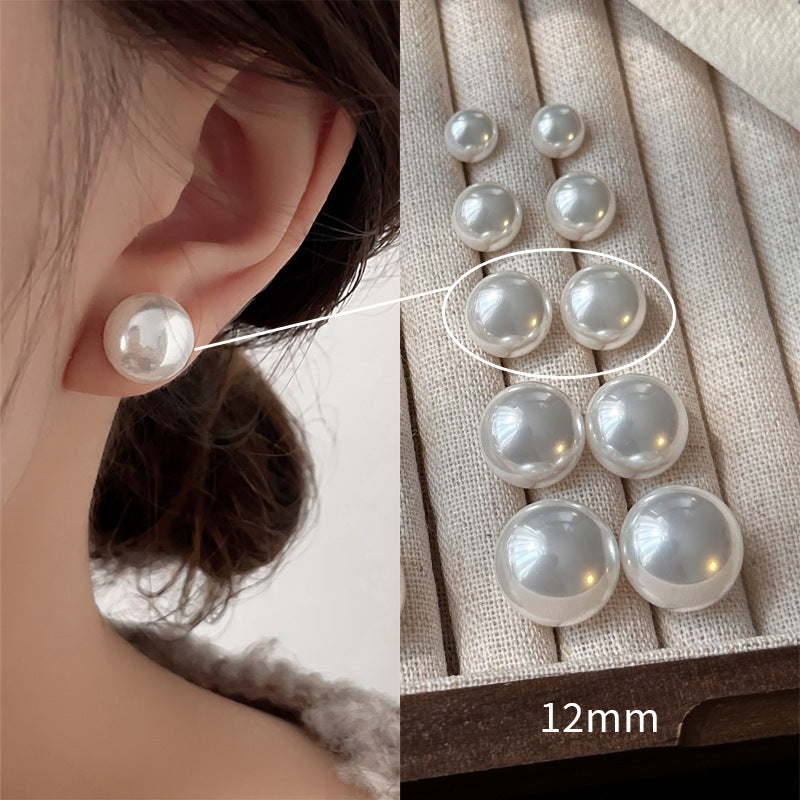 Women's Double Pad Pearl High-grade Big Elegant Ear Clip