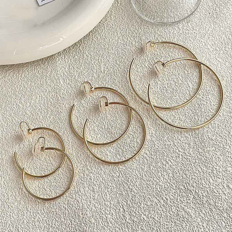 Women's Double Pad Pearl High-grade Big Elegant Ear Clip