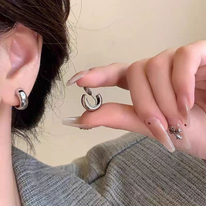 Women's Double Pad Pearl High-grade Big Elegant Ear Clip