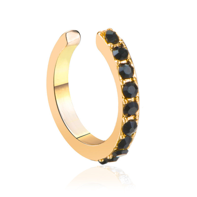Simple Rhinestone Cold Wind U-shaped Design Rings