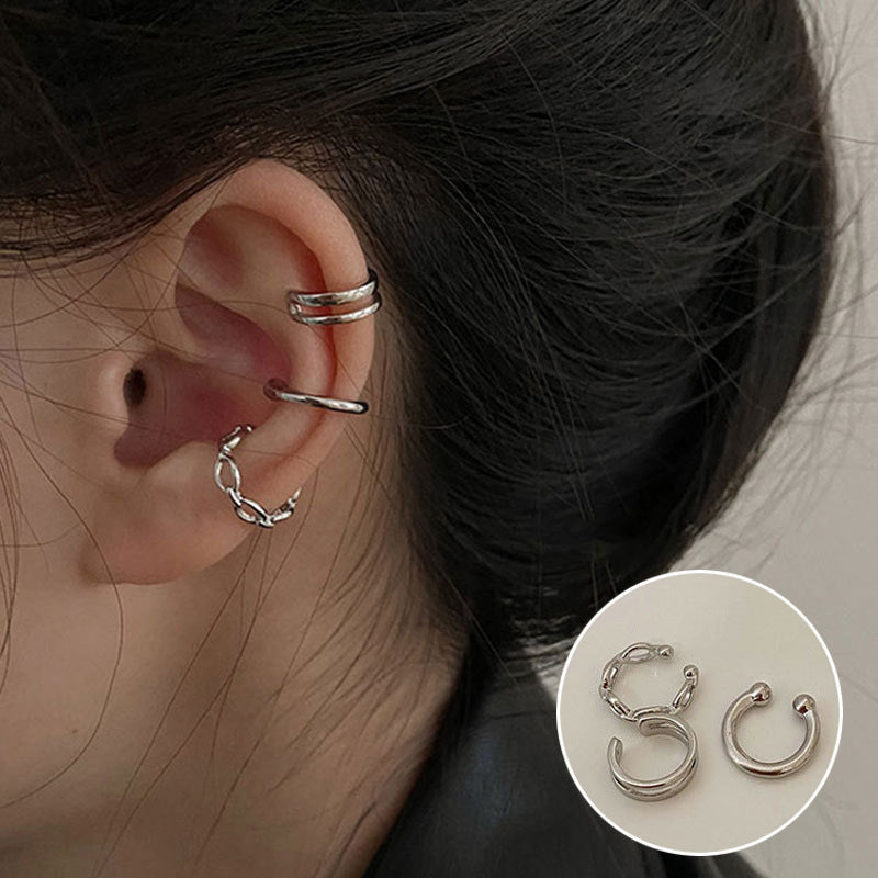 Women's Double Pad Pearl High-grade Big Elegant Ear Clip