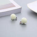 Pair Candy Color Korean Cute Wool Ball Ear Clip