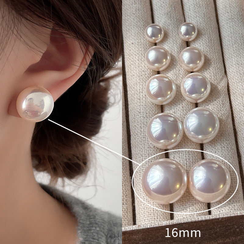 Women's Double Pad Pearl High-grade Big Elegant Ear Clip