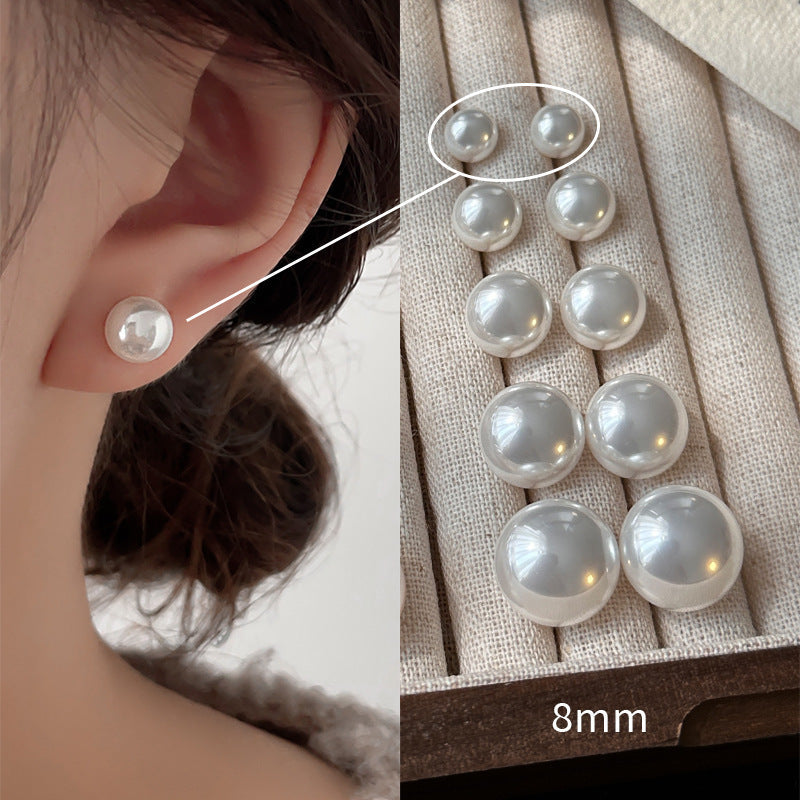 Women's Double Pad Pearl High-grade Big Elegant Ear Clip