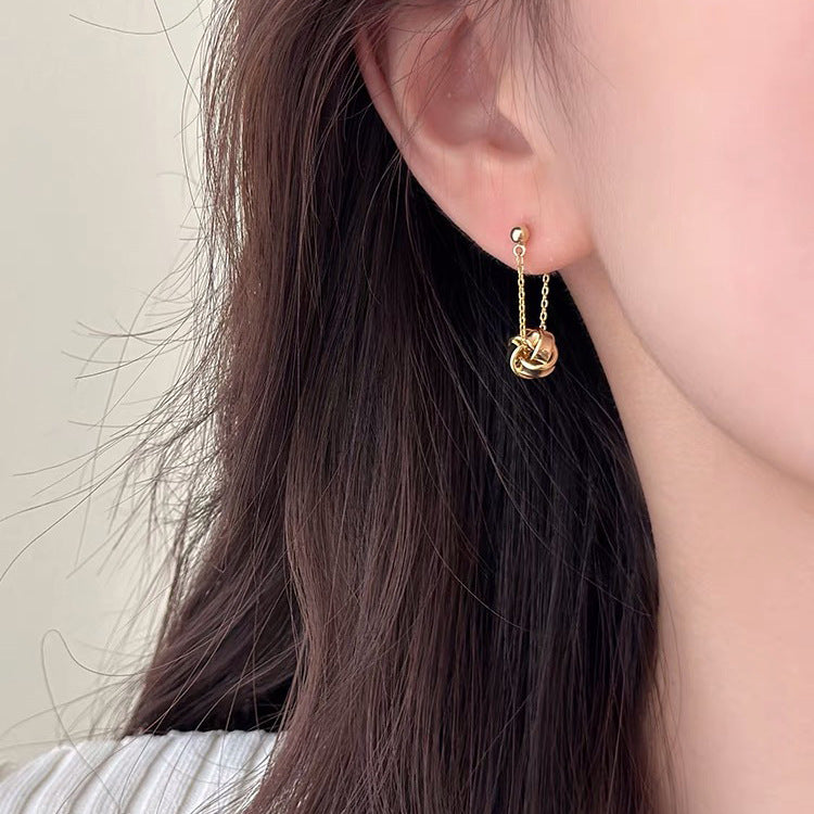 The Pumpkin Carriage French Gold Small Mosquito Coil Earrings