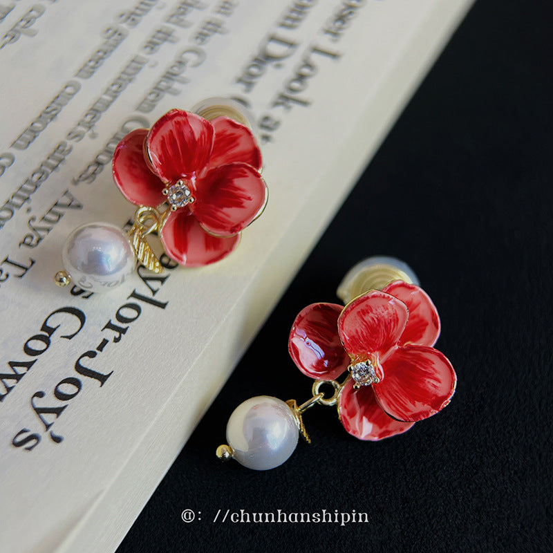 Women's Earless Mori Style Fresh Niche Three-dimensional Ear Clip