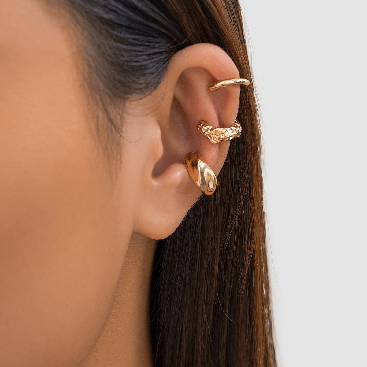 Glossy Surface Water Drop Beanie Personality Geometry Simple Earrings