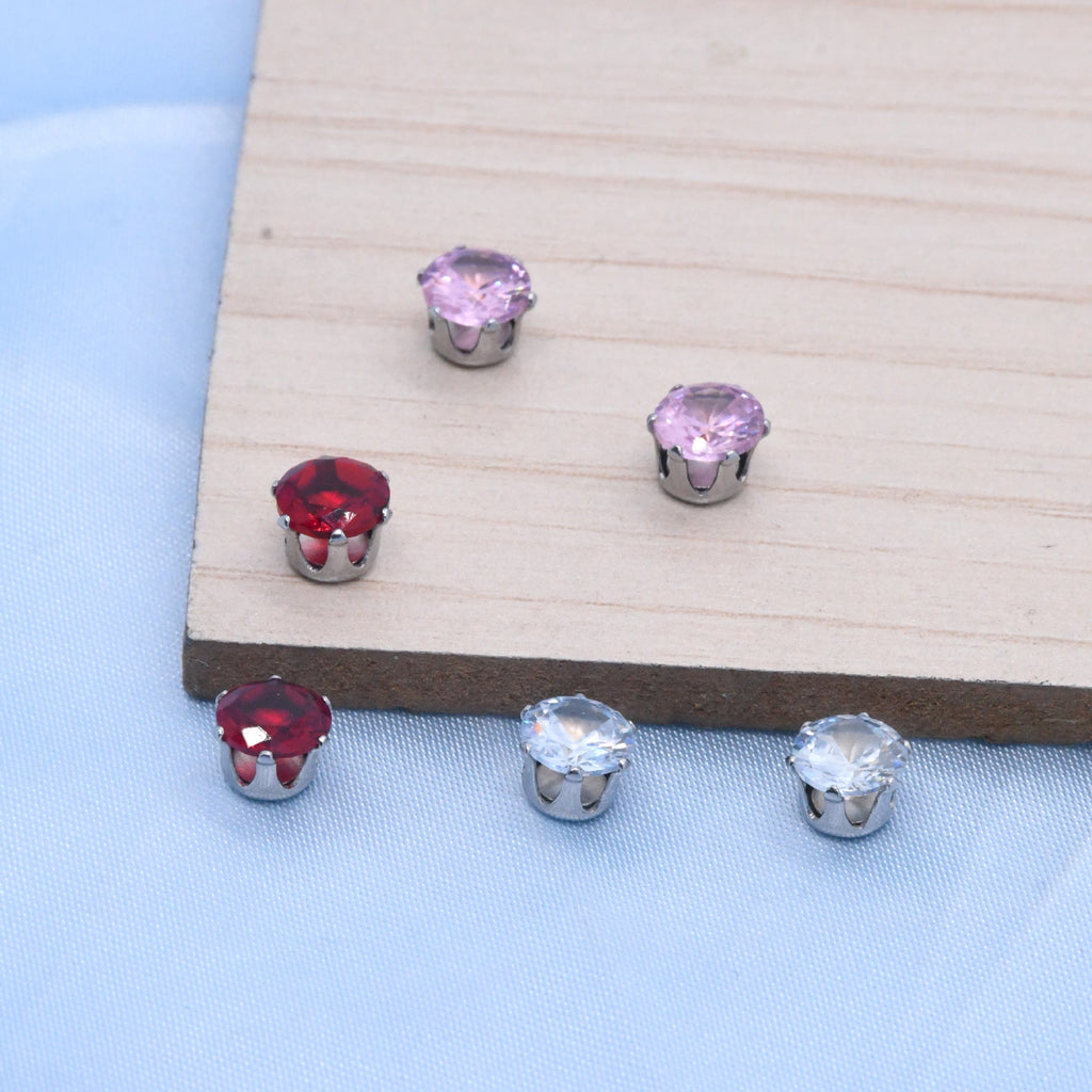 Color Super Flash Zircon Bone Nail Ear Clip