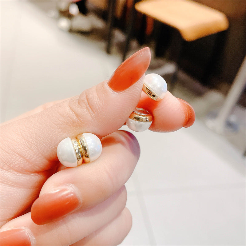 Earless Female Niche Magnetic Pearl Dignified Ear Clip
