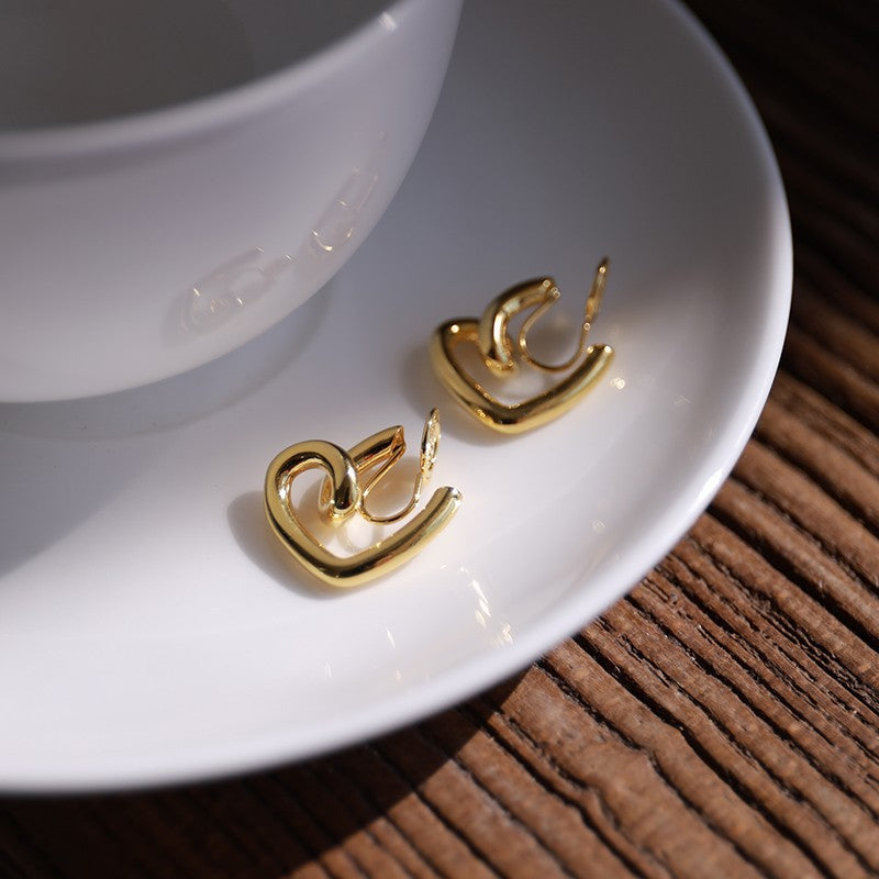 Women's Without Pierced Ears Frosty Style Gold Niche Design Ear Clip