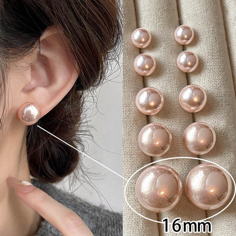 Women's Double Pad Pearl High-grade Big Elegant Ear Clip