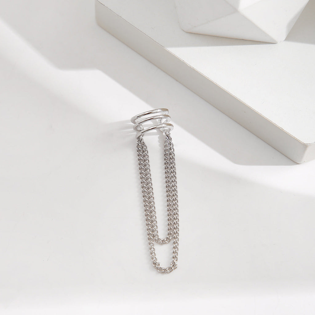 Fashion Creative Simple Cold Style Sier Ear Clip