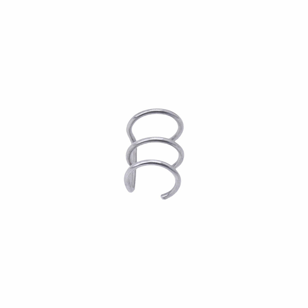 Stainless Steel Three-ring Unisex Electroplated Body Piercing Ear Clip