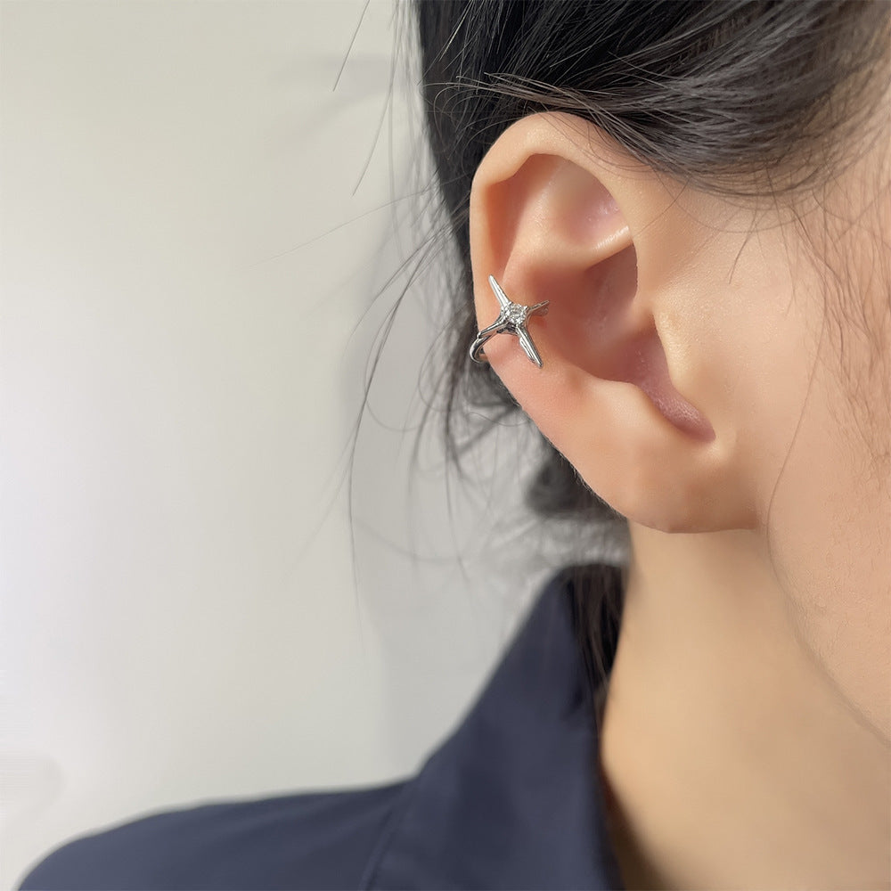 Embedded Star Without Pierced Female Temperament Personality Shining Starry Super Earrings