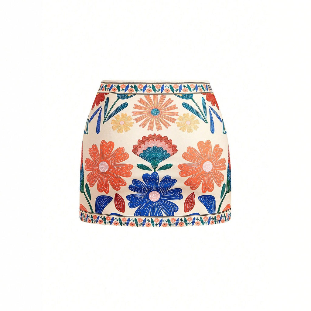 Women's Printed Bohemian Flowy Sling Vacation Style Swimsuit