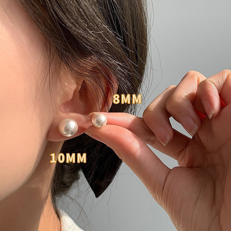 Women's Double Pad Pearl High-grade Big Elegant Ear Clip
