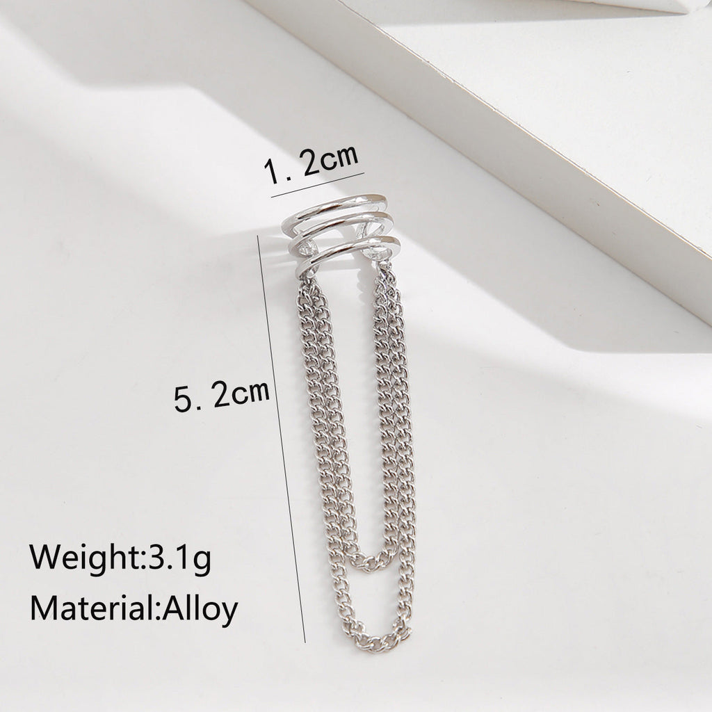 Fashion Creative Simple Cold Style Sier Ear Clip