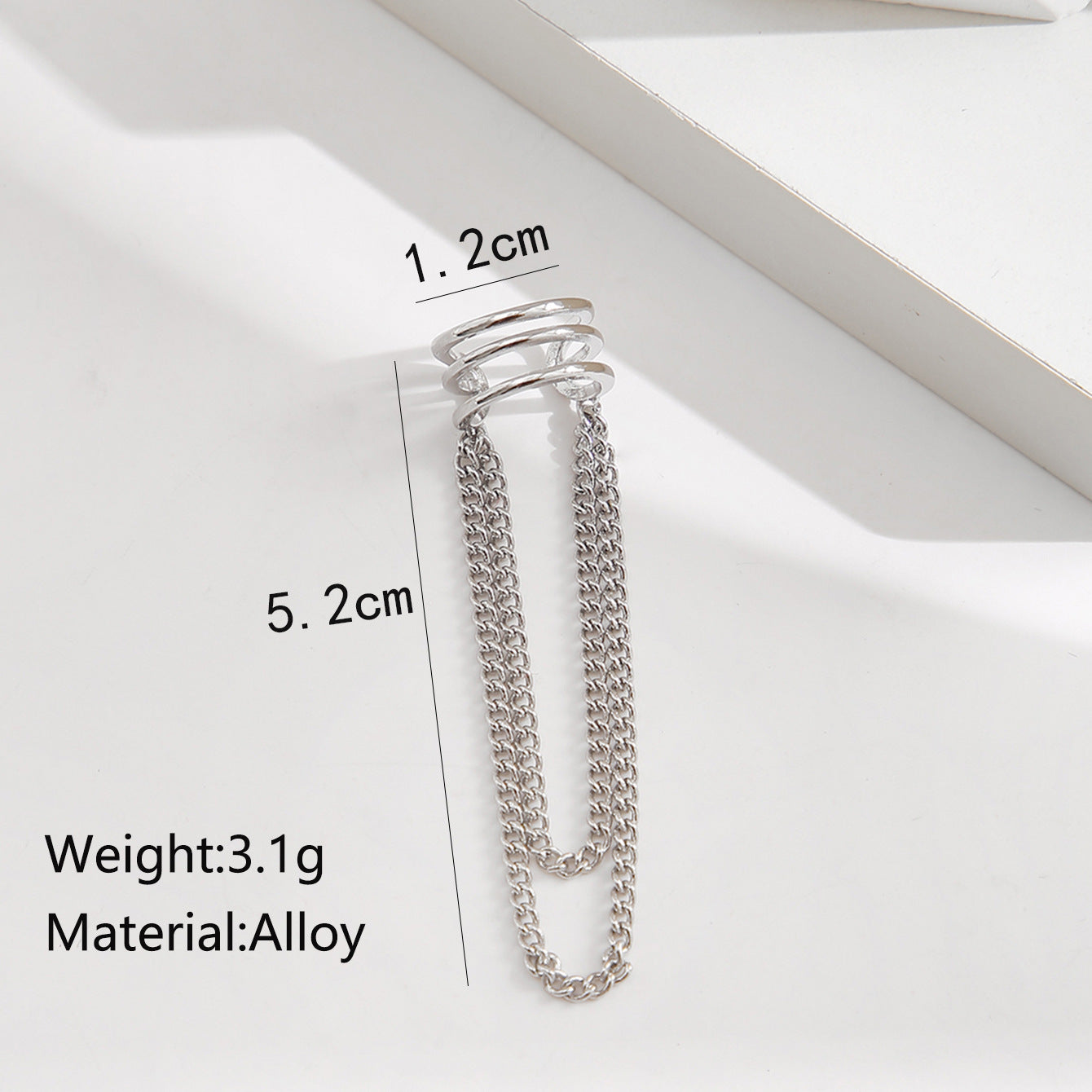 Fashion Creative Simple Cold Style Sier Ear Clip