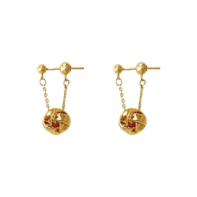 The Pumpkin Carriage French Gold Small Mosquito Coil Earrings