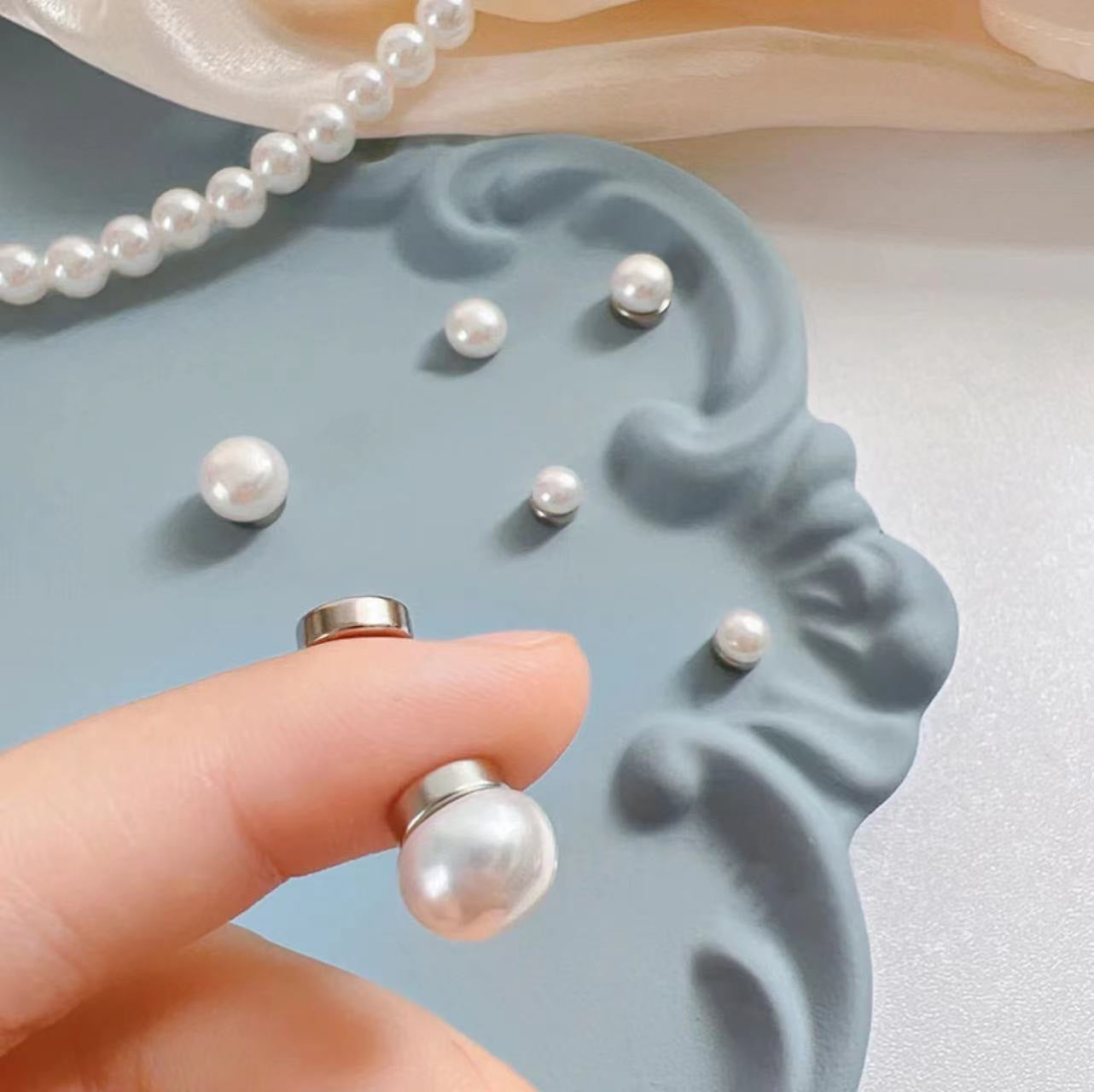 Women's Double Pad Pearl High-grade Big Elegant Ear Clip