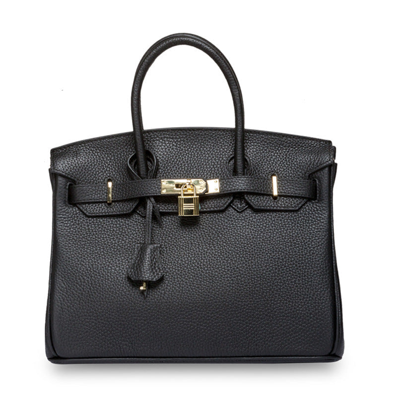 Women's First Layer Cowhide Genuine Leather Portable Handbags