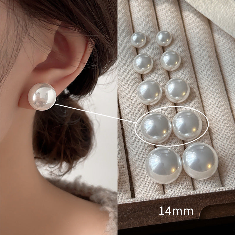 Women's Double Pad Pearl High-grade Big Elegant Ear Clip