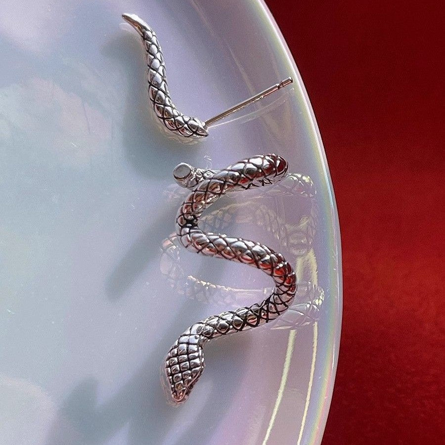 Women's Life Snake Retro Snake-shaped Sier Personalized Ear Clip