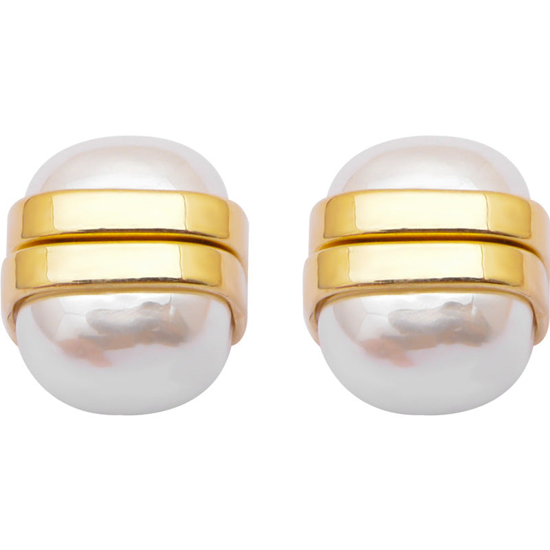 Earless Female Niche Magnetic Pearl Dignified Ear Clip