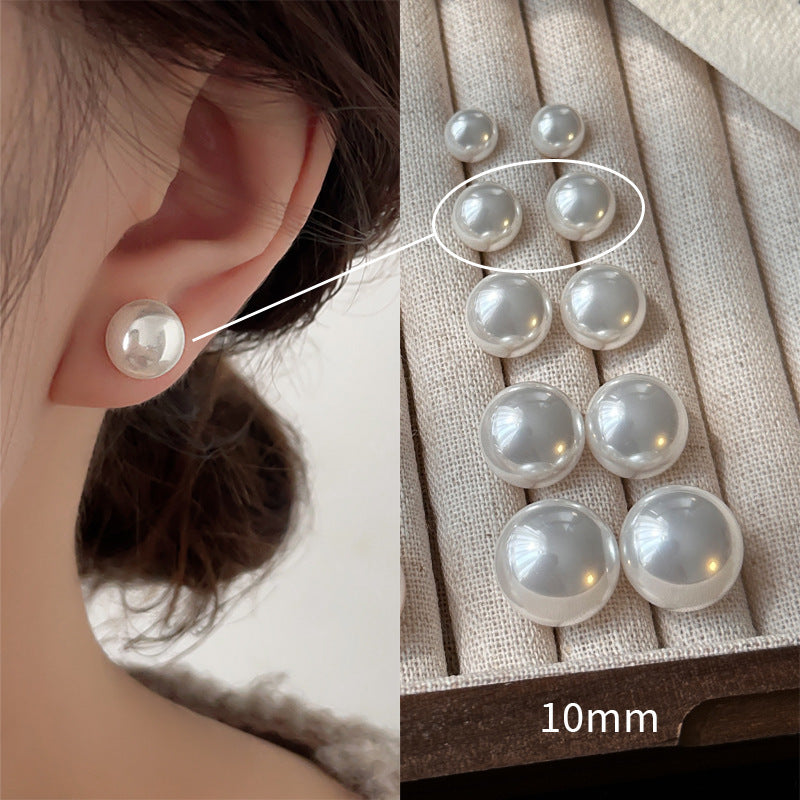 Women's Double Pad Pearl High-grade Big Elegant Ear Clip