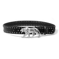 "PANTHER" BELT - OBSIDIAN SNAKESKIN