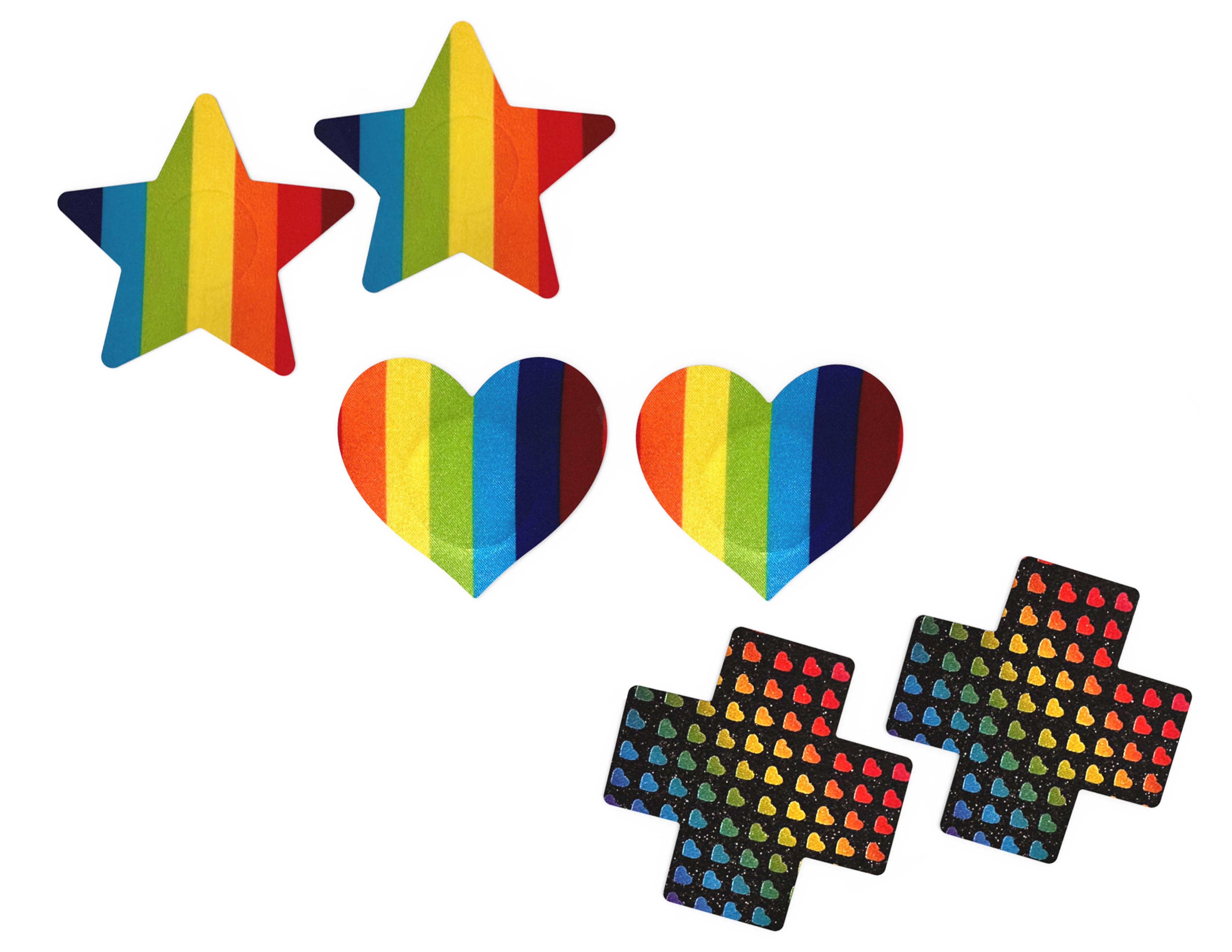 Rainbow Pride Pasties Pack - 3 Pairs