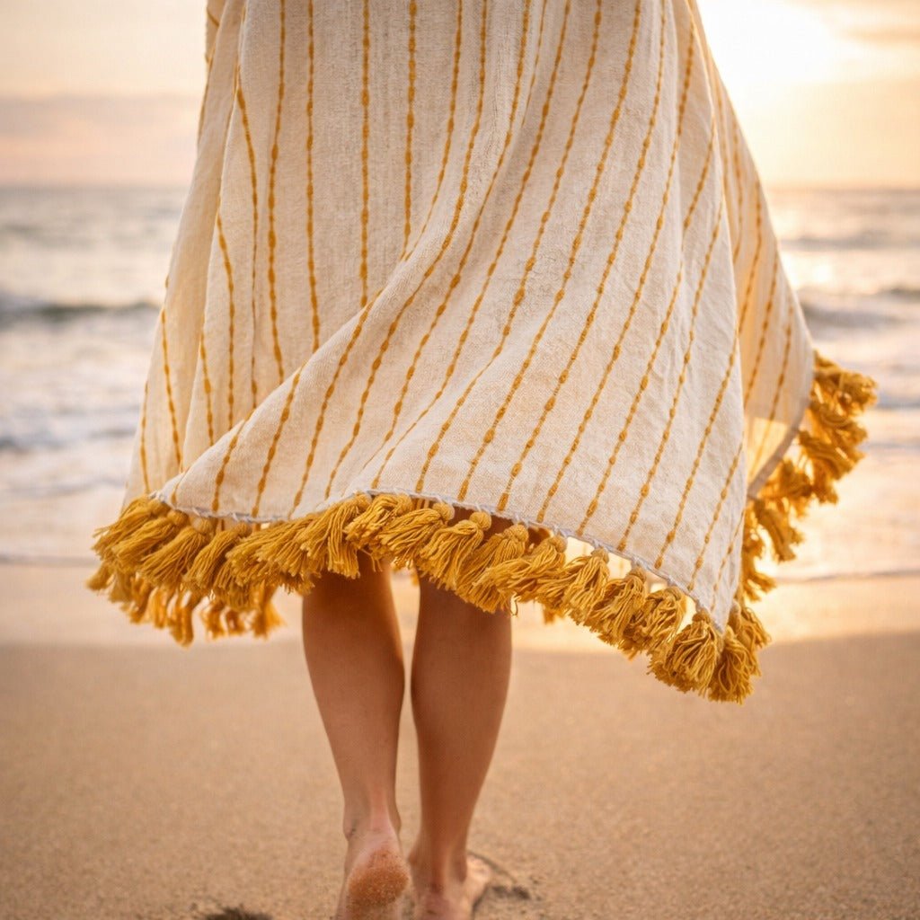 Pompom Beach Towel