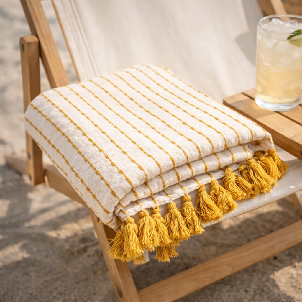 Pompom Beach Towel