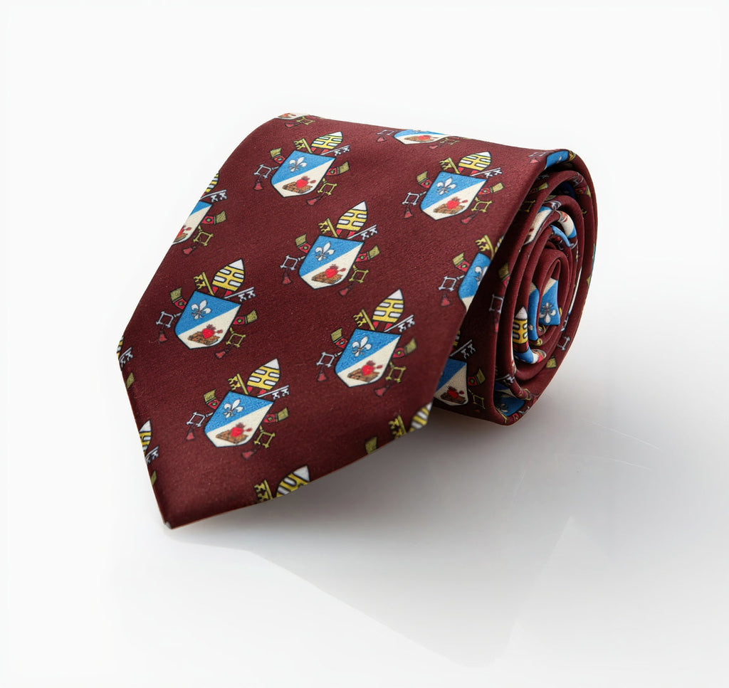 Pope Leo XIV Maroon Necktie
