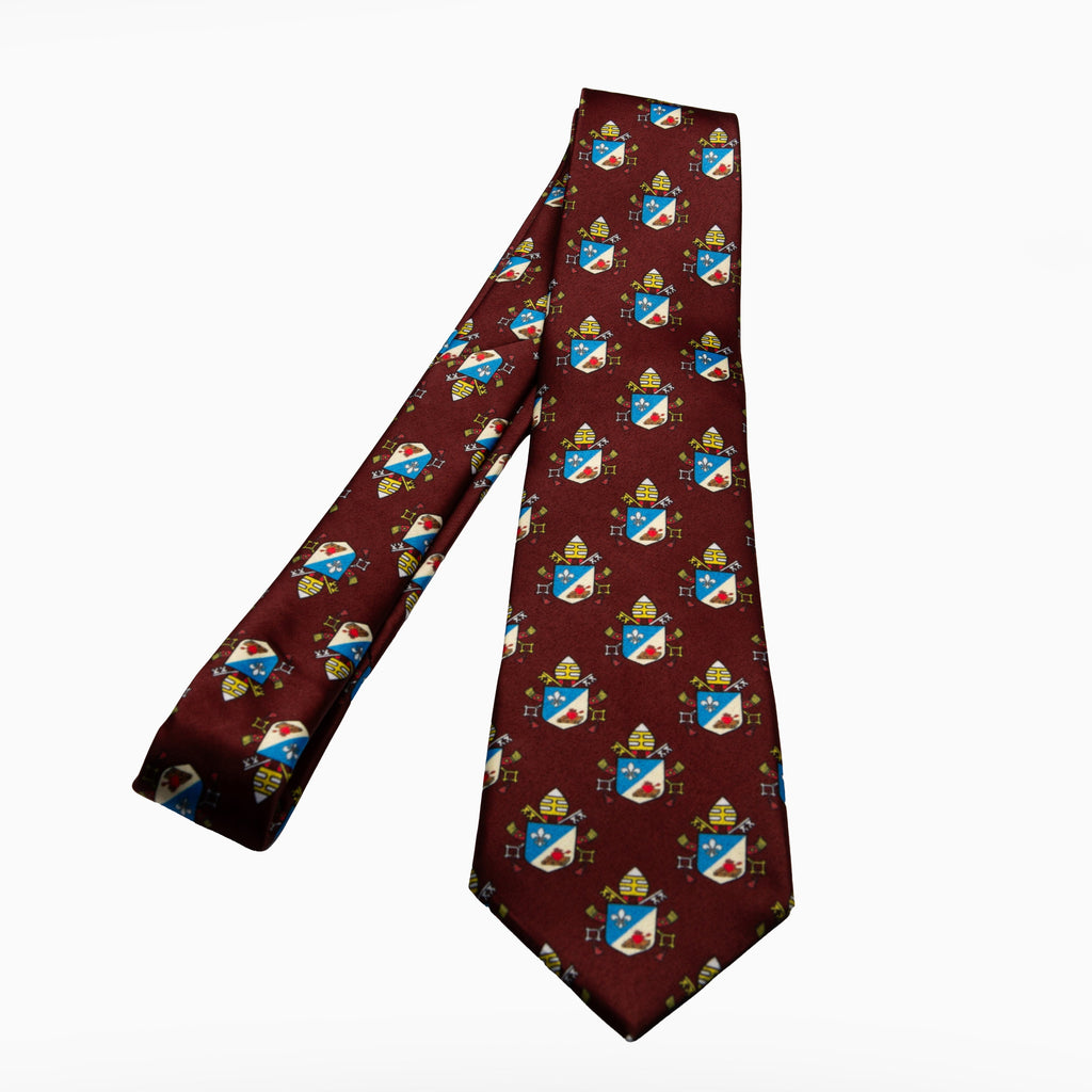 Pope Leo XIV Maroon Necktie