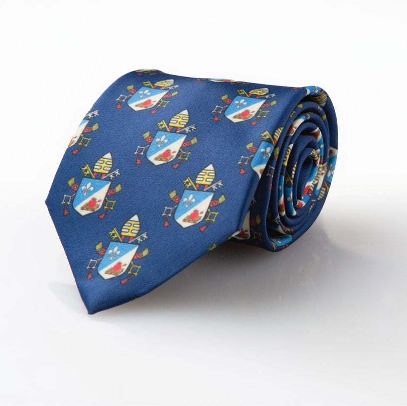 Pope Leo XIV Navy Necktie