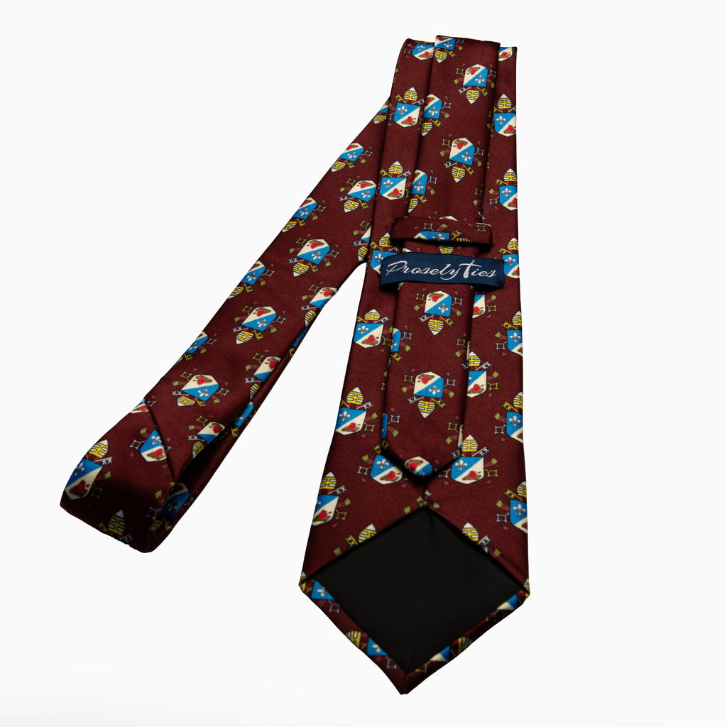 Pope Leo XIV Maroon Necktie