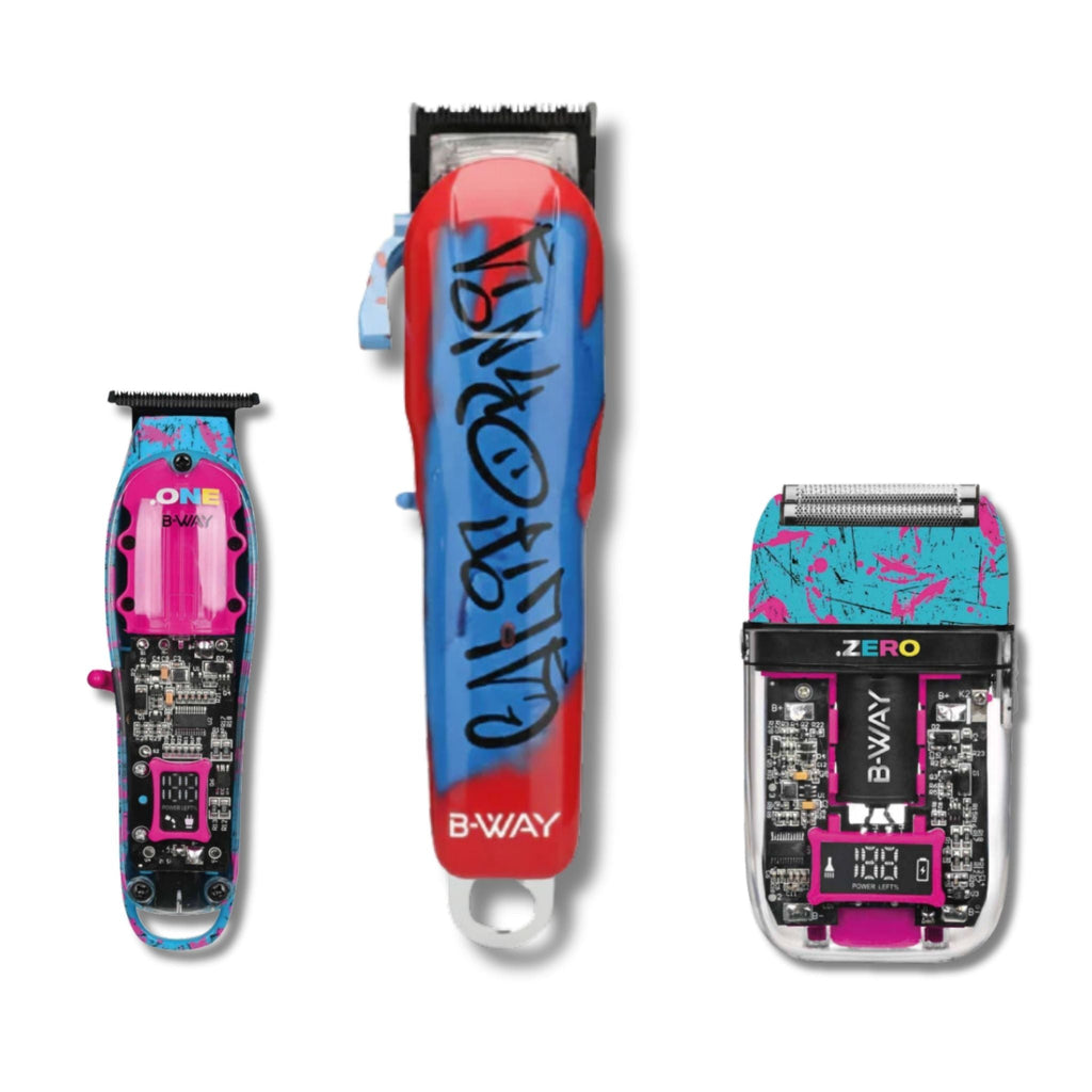 B-Way California Clipper, One Trimmer, Zero Shaver - 3 in 1 Set