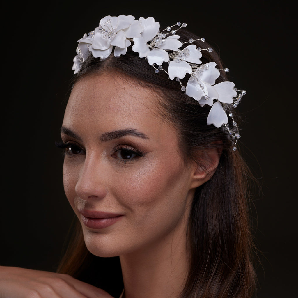 White Floral Hair Vine