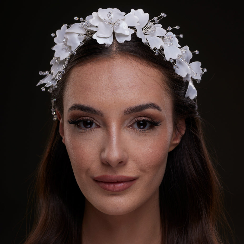 White Floral Hair Vine