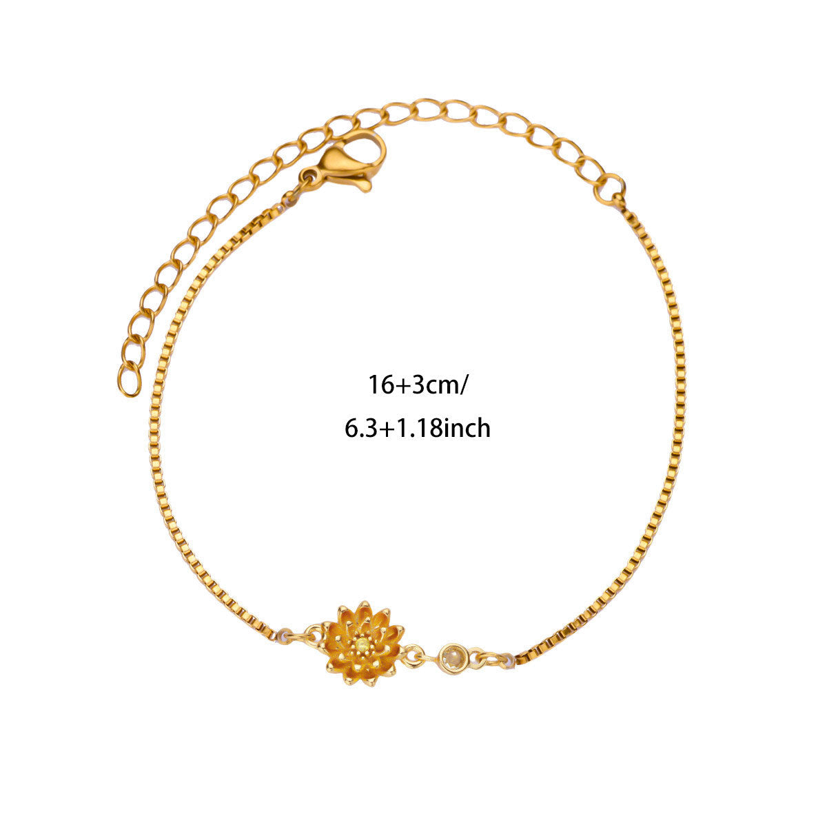 18 Gold December Birth Flower Bracelet