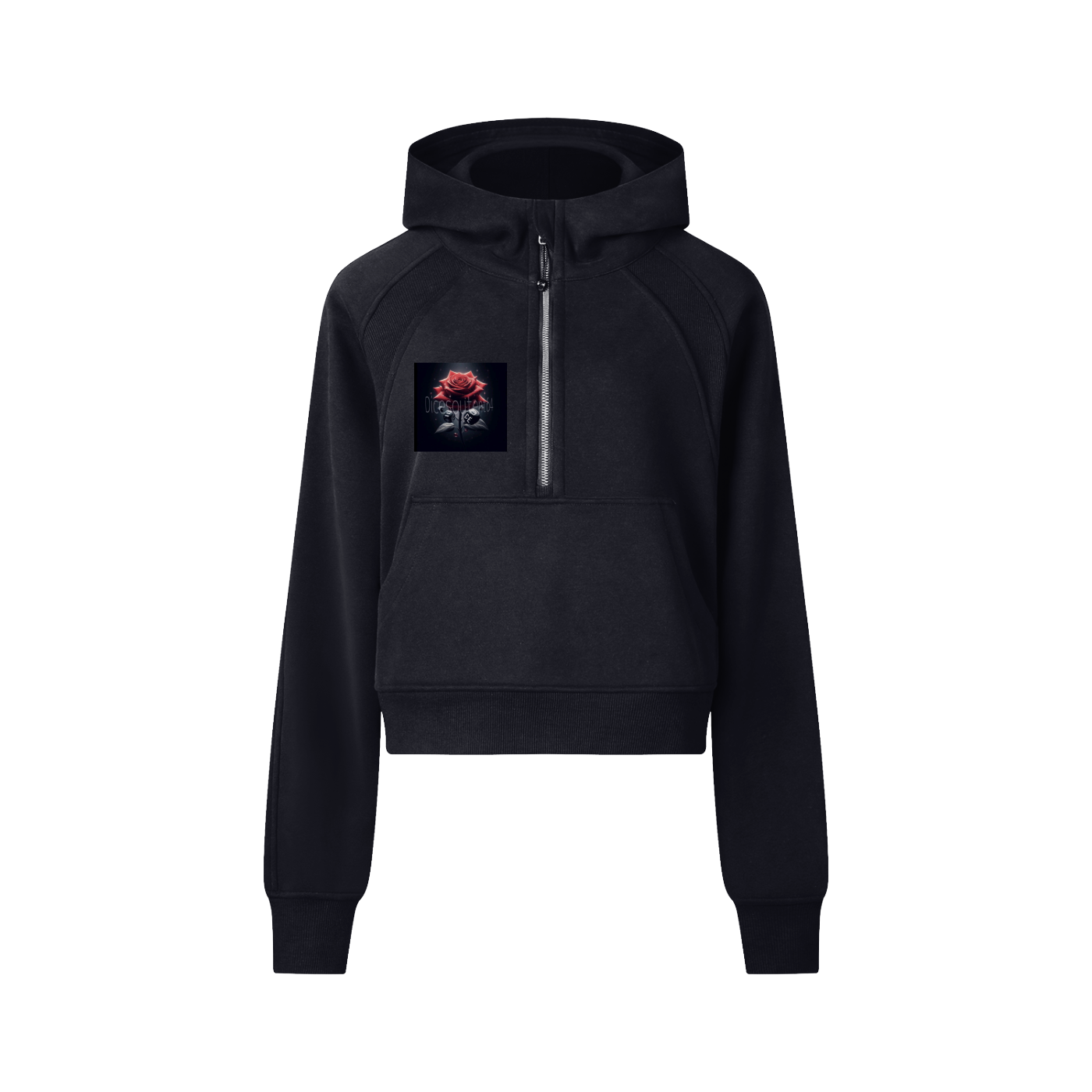 Cropped Half-Zip Hoodie