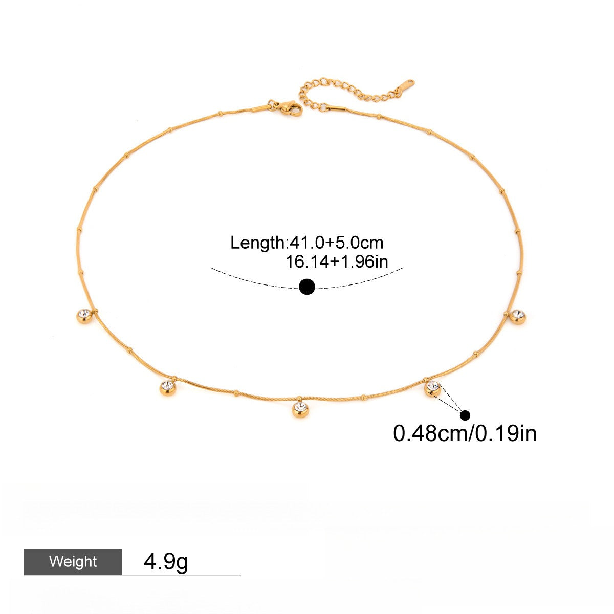 18k gold stainless steel pearl bracelet
