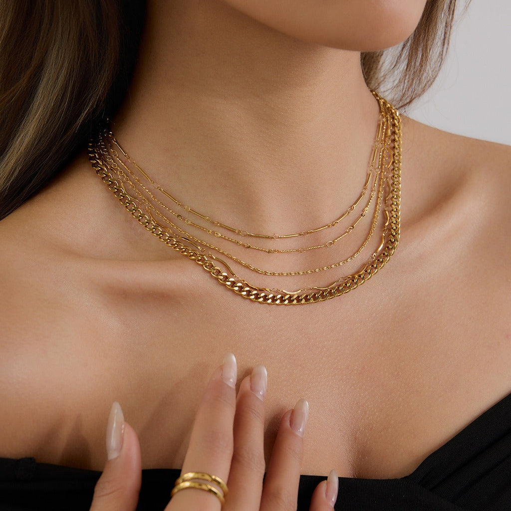 18K Gold Chain Design Exquisite Fashion Necklace