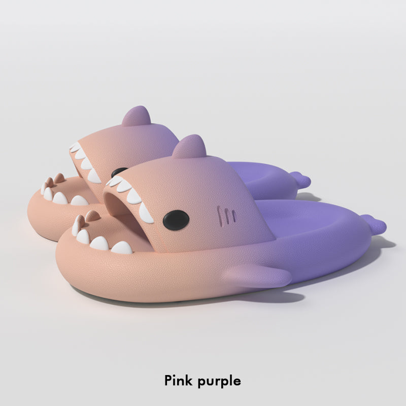 Men's Gradient Shark Slippers | EVA Non-Slip Cartoon Home Bathroom Slides