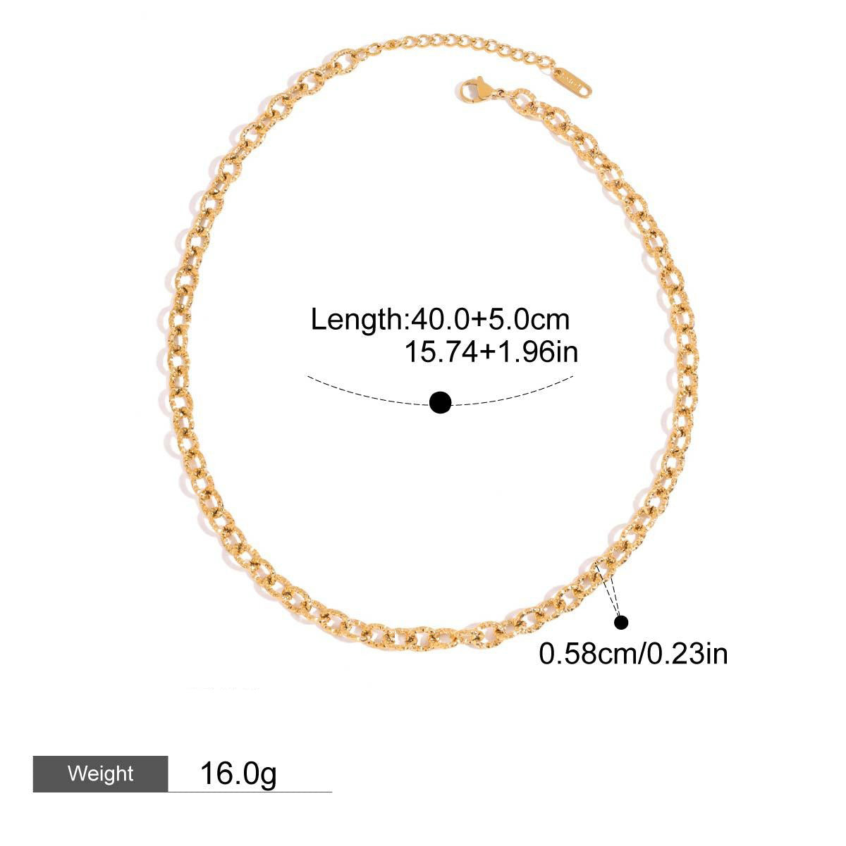 18K gold chain design exquisite simple necklace