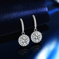 S925 sterling silver round earrings